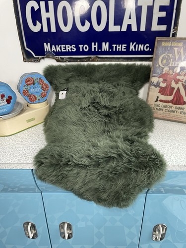 British racing green sheepskin - british,