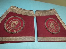 Pair of Vintage Masonic DURHAM Gauntlet Cuffs Bullion Fringe