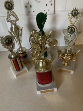 6 Vintage Motocross Trophy trophies 1990s moto X motorbike dirt track racing cup