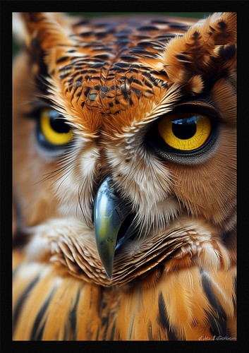 Intimate owl framed - owl,