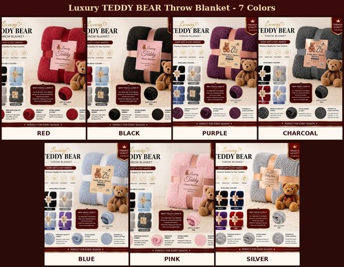 Teddy bear fleece throw - teddy,