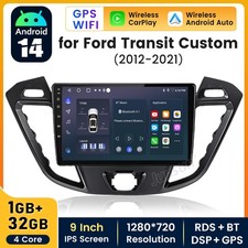 For Ford Transit Custom Carplay Android 14.0 Car GPS Stereo Radio Head Unit DAB+
