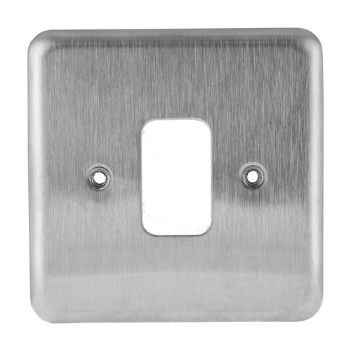 Grid front plate brushed - front,