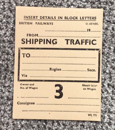 British railways wagon label - railways,