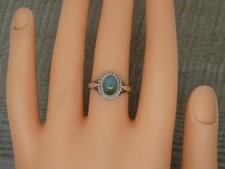 Gorgeous Vintage 925 Sterling Silver Cabochon Mood Ring UK Size P 1/2