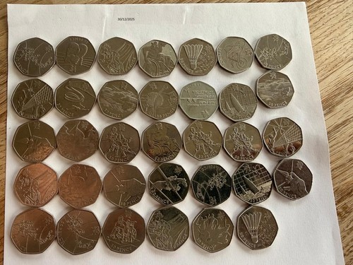 50p olympic coins - ,