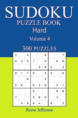 300 hard sudoku puzzle - sudoku, book