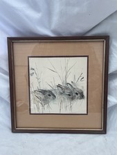 Leverent By Mads Stage Hares Rabbits Ran  Art Print 