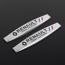 2Pcs Metal Car Styling Side Fender Body Emblem Badge Lid Sticker for Renault