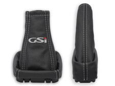 GEAR HANDBRAKE GAITER LEATHER FOR VAUXHALL VECTRA B 95-02 EMBROIDERY GSi GRAY