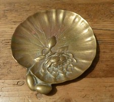 6 INCH DECORATIVE BRASS TRINKET DISH , 545g