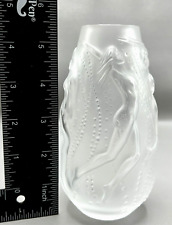 LALIQUE VASE FRANCE CRYSTAL SOLIFLORE NYMPHES BEAUTIFUL BUD VASE 1262700 BOXED