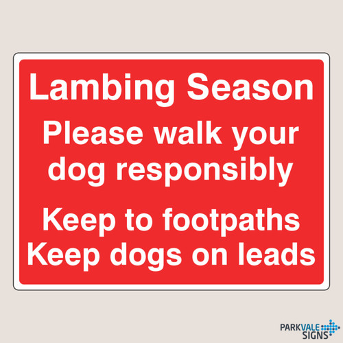 Lambing season please walk - lambing,