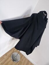 OSKA draped wool coat size 3 Comfort 16/18/20 black lagenlook cape sleeve