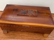 Vtg Mini Cedar Chest Footed w/