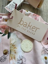Ted Baker Floral All-in-One Age 0-3 Months with Matching Headband Brand New Tags