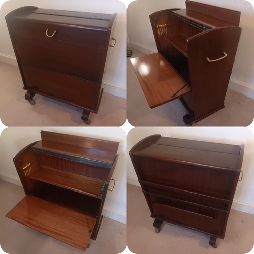 Vintage wooden drinks trolley - vintage,