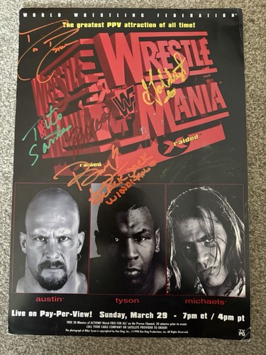 Wwf wrestlemania xiv - wwf, signed