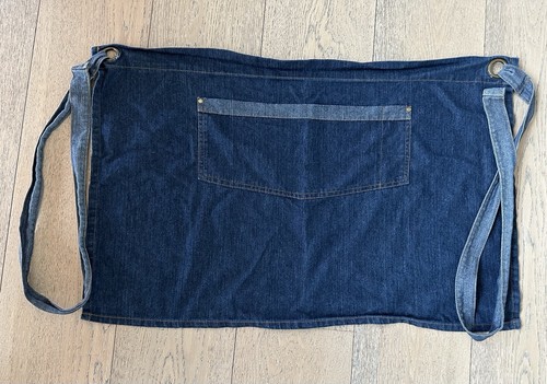 Denim apron pinafore style - denim,