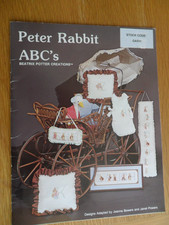 Peter Rabbit A B C's Beatrix Potter Cross Stitch Leaflet Green Apple 531  Unused