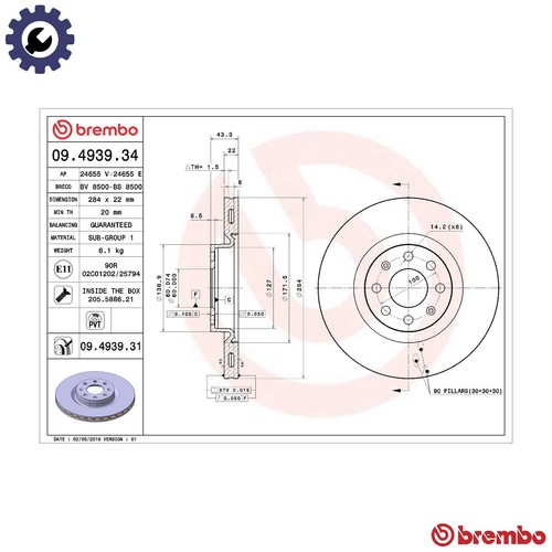 Brake disc 4939 31 - brake,