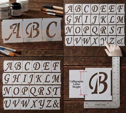 Alphabet letter stencils set - stencils,