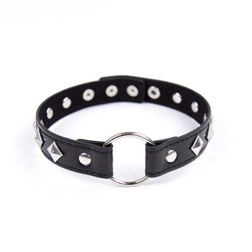 Fetish collar diamond rivets - fetish,