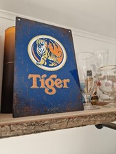 Tiger Metal Beer Sign,man