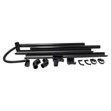FloPlast MiniFlo Shed Guttering Kit Black 76mm 14pc Rainwater Diverter Set