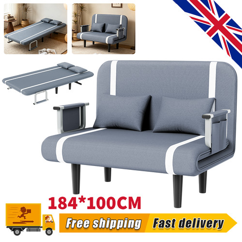 Double fabric sofa bed - fabric, sleeper
