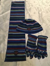 Boys Hat , Scarf And Glove Set Warm Fleece 