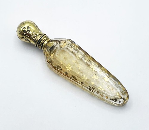 French silver gilt top scent - gilt,