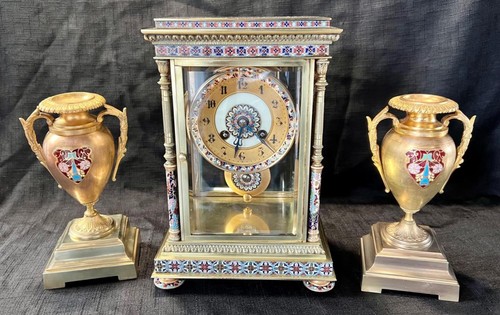 Antique french clock - , cloisonne