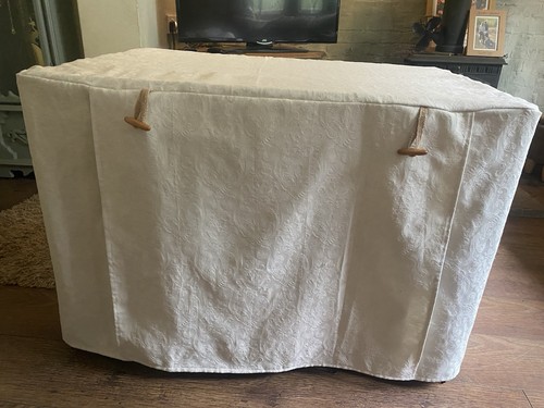 Ivory dog crate cover - crate, with