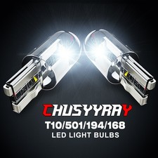 2x T10 501 Led White W5w Car
