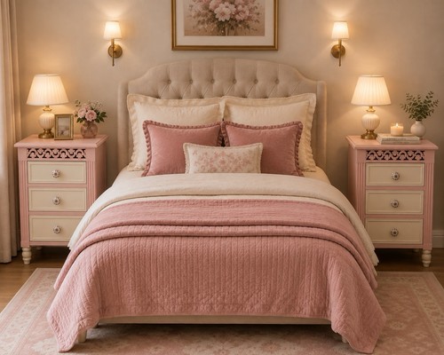 Matching pair pink white - pair,