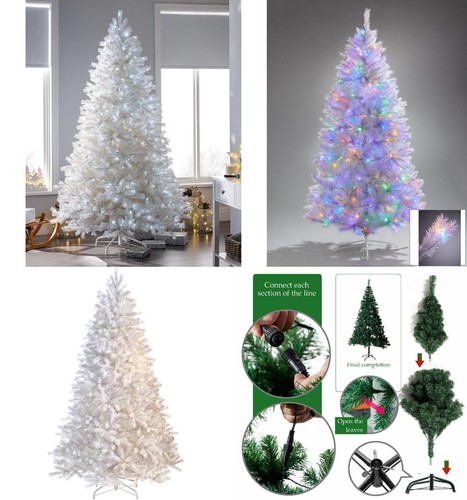White christmas tree - white, pre-lit