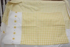 NB1204  Unused BHS Double Duvet Cover &1 P/case Yellow Gingham & Embroidery