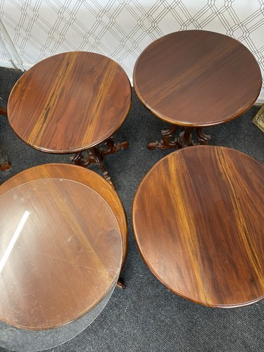 Oak round coffee table - round,