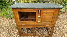 Rabbit Hutch Pet Home  Garden Run Double Layered 