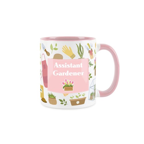 Pink assistant gardener - pink, themed