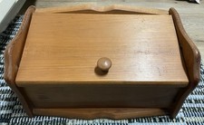 Vtg Large Wooden Bread Box