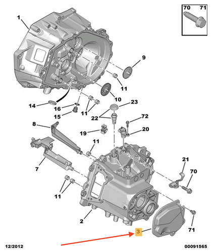 Peugeot 3008 gearbox - 3008, cover