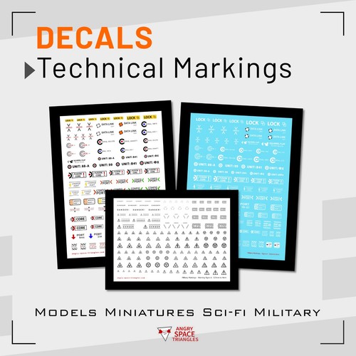 Decals technical markings - decals,