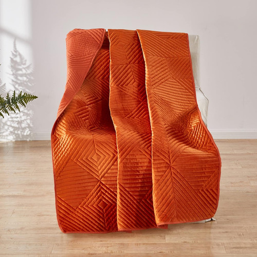 Spice velvet throw - velvet,