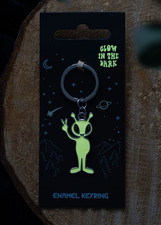 Glow in the Dark Alien   - Keyring - Brand New