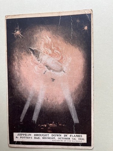 Ww1 zeppelin postcard - ww1, -postcard