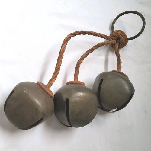 Antique brass crotal bells - crotal,