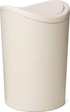 TATAY Polypropylene Bathroom Bin with Tipping Lid 6L Capacity White SEE PIC