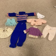 Vintage Hand Knitted Fashion Dolls Clothes Bundle
